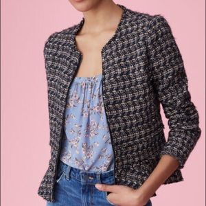 Rebecca Taylor Tweed Peplum Blazer